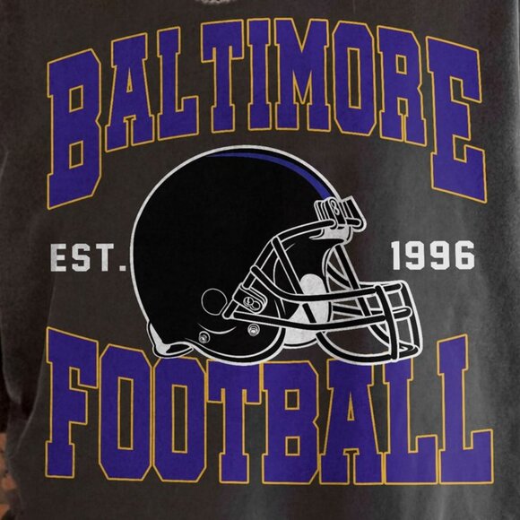 Baltimore Football Classic Design Comfort Colors T-Shirt 159 - Picture 2 of 5
